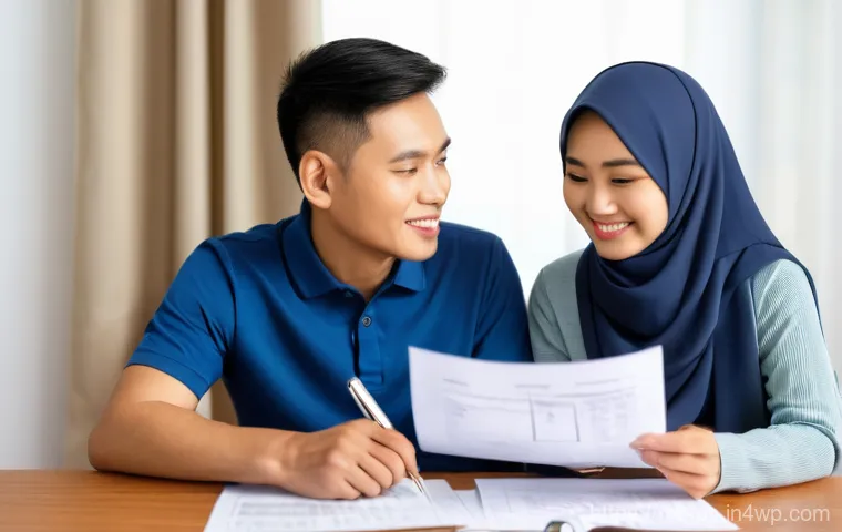 주택담보대출 관련 법적 쟁점 이해하기 - **Prompt 1: The Home Loan Hurdle**
A realistic, high-definition photograph of a young, diverse M...