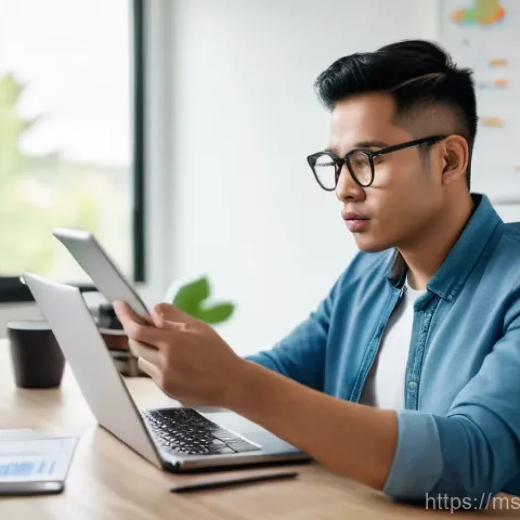 대출 심사 통과를 위한 전략 - **Prompt:** A diverse Malaysian young adult, dressed in neat smart-casual attire, sitting at a moder...